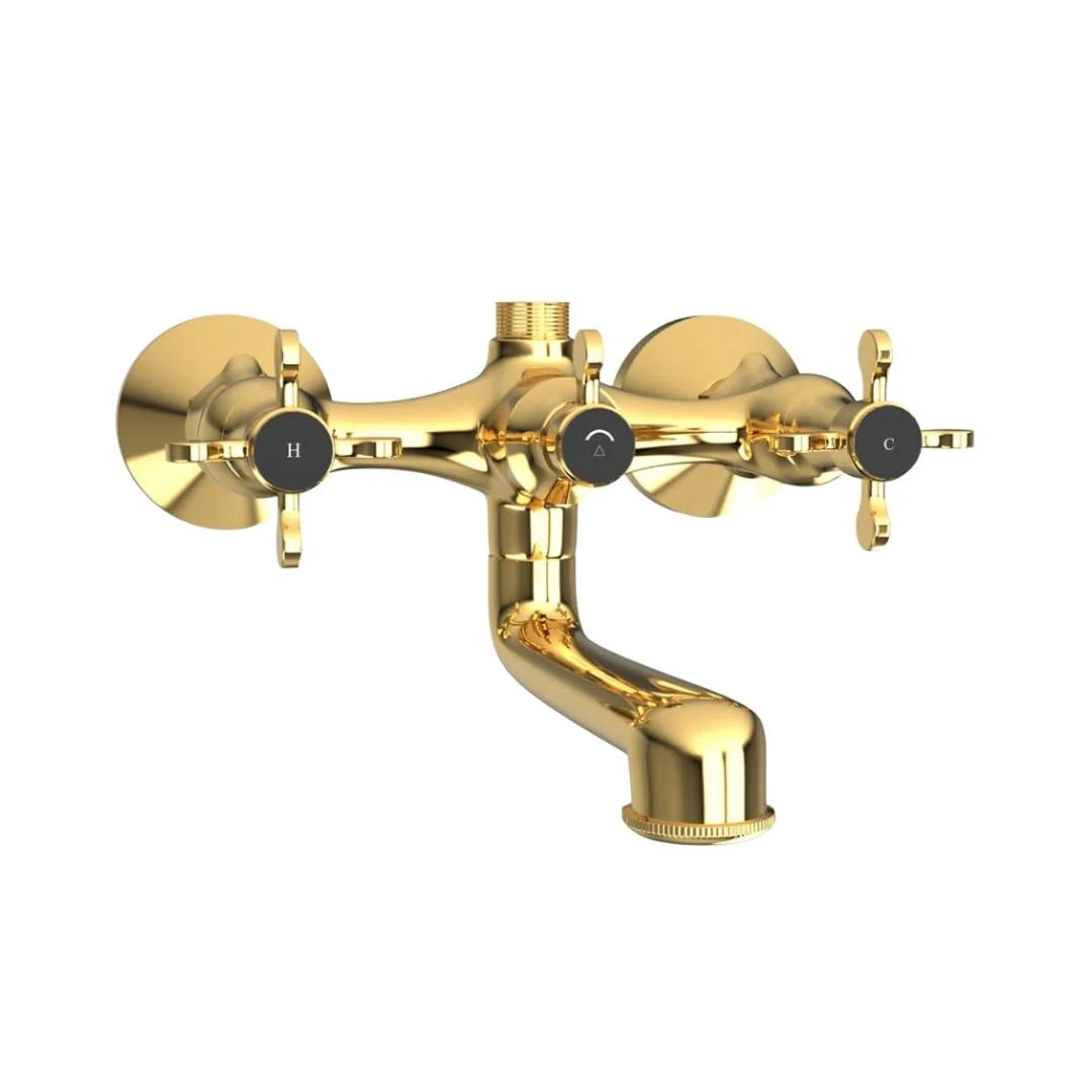Jaquar 2 Way Wall Mixer Queens Prime QQP-GLD-7217PM Normal Flow - Full Gold Finish