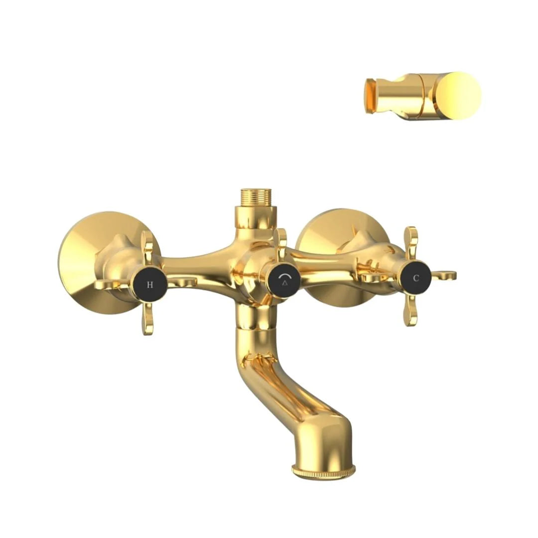 Jaquar 2 Way Wall Mixer Queens Prime QQP-GLD-7267PM Normal Flow - Full Gold Finish