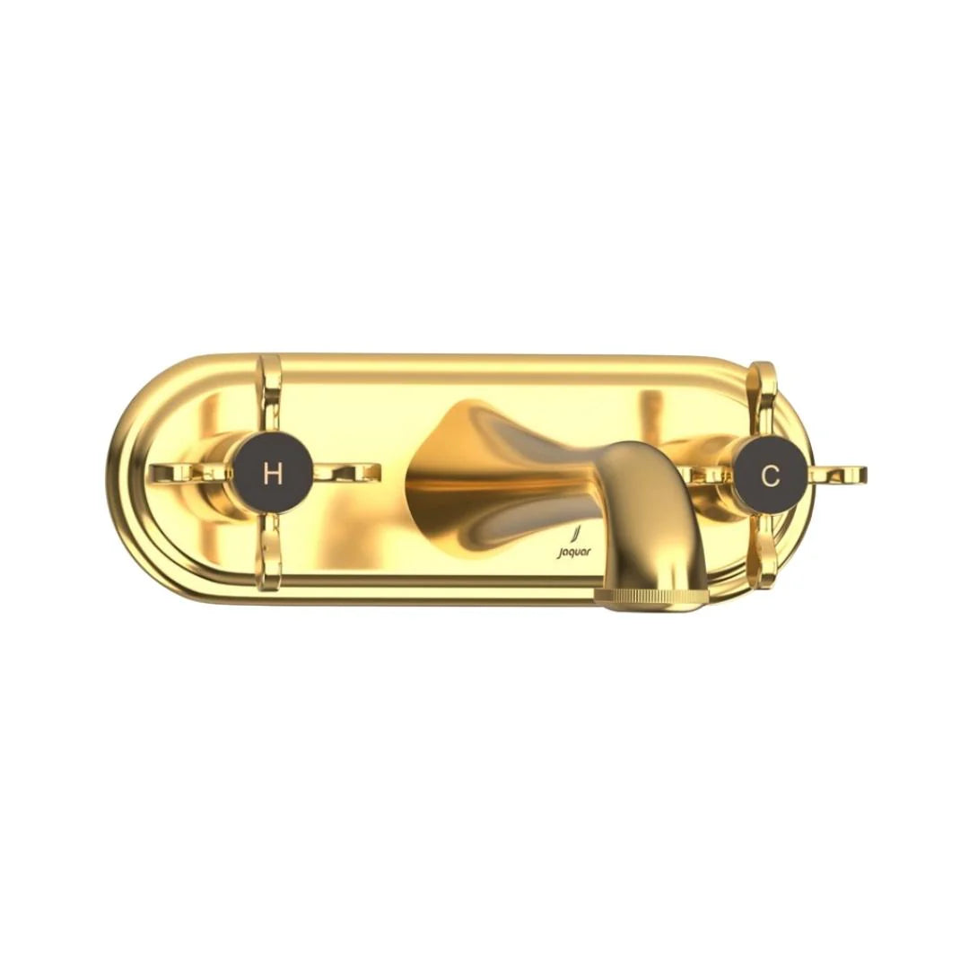 Jaquar Wall Mounted Basin Mixer Queens Prime QQP-GLD-7433PM - Full Gold