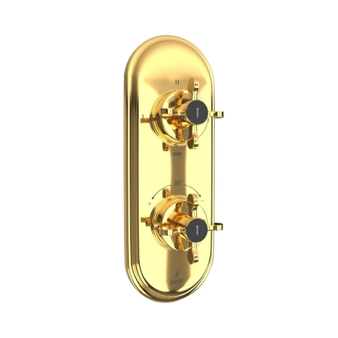Jaquar 3 Way Thermostatic Diverter Queens Prime QQP-GLD-7683PM Normal Flow - Full Gold Finish