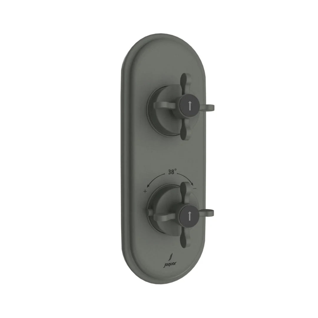 Jaquar 1 Way Thermostatic Diverter Queens Prime QQP-GRF-7661PM Normal Flow - Graphite Finish