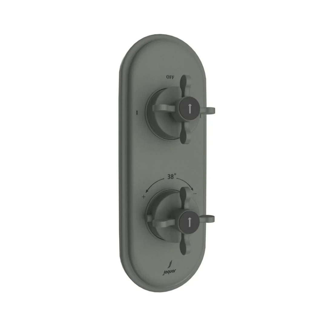 Jaquar 2 Way Thermostatic Diverter Queens Prime QQP-GRF-7681PM Normal Flow - Graphite Finish