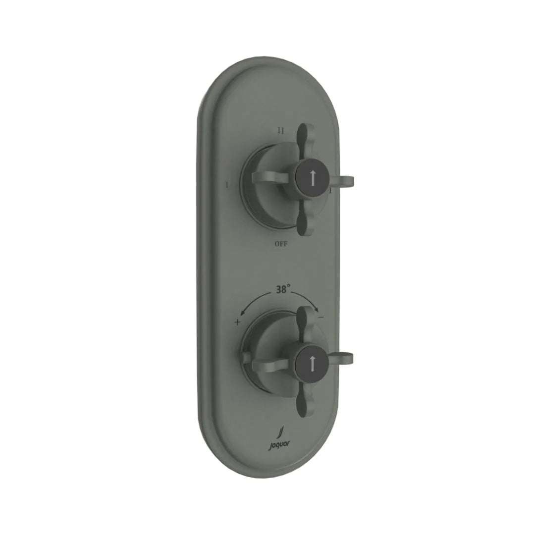 Jaquar 3 Way Thermostatic Diverter Queens Prime QQP-GRF-7683PM Normal Flow - Graphite Finish