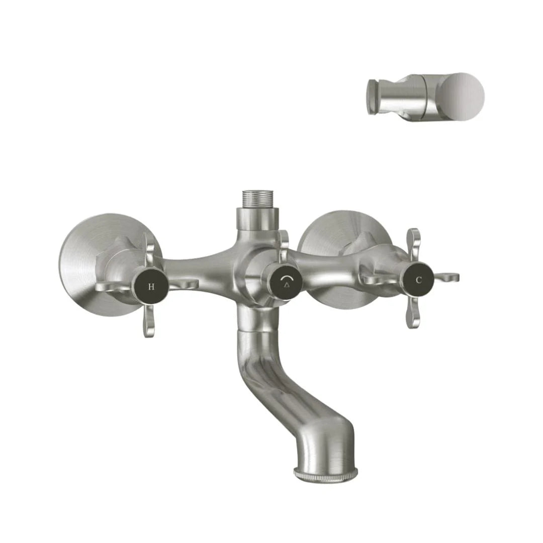 Jaquar 2 Way Wall Mixer Queens Prime QQP-SSF-7267PM Normal Flow - Stainless Steel Finish