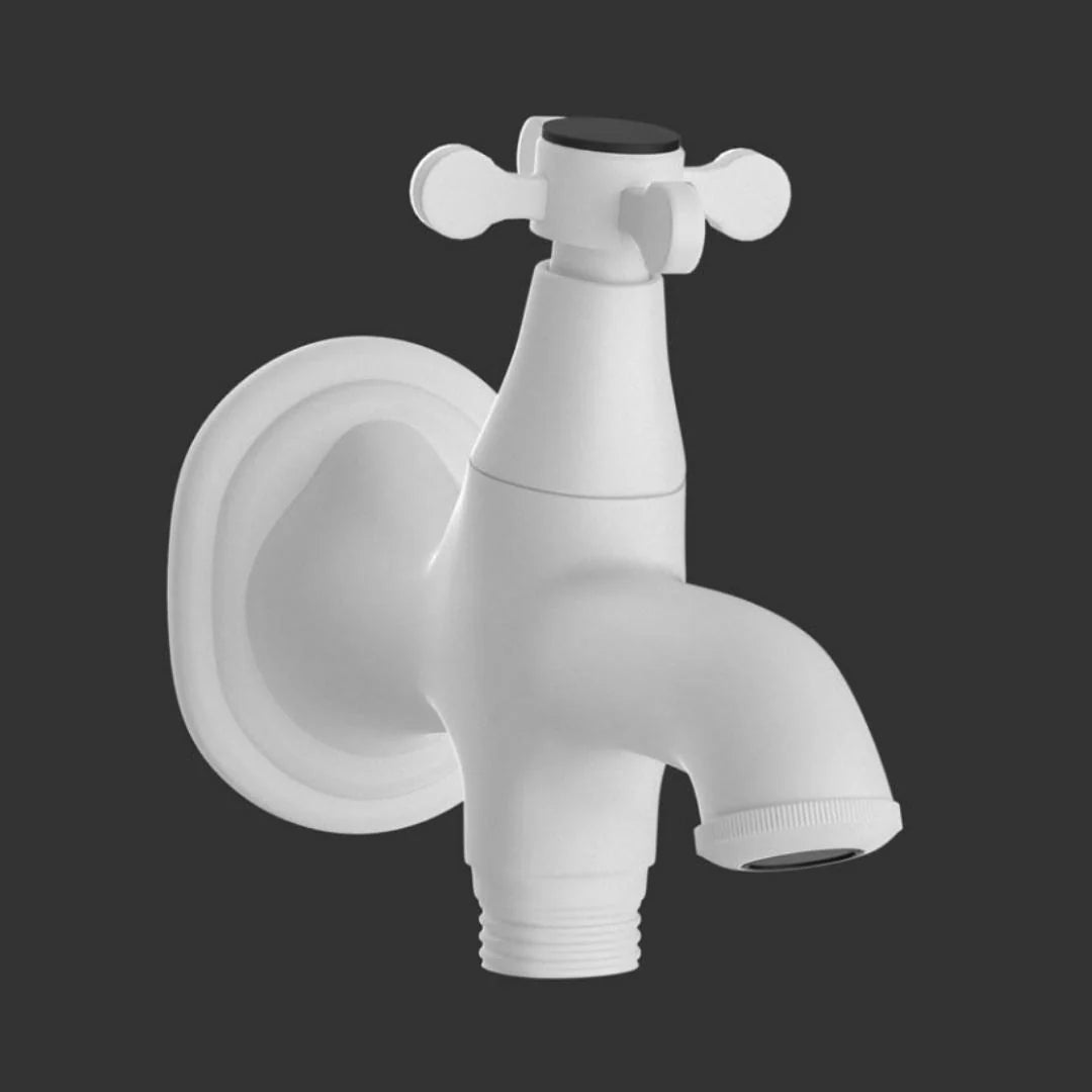 Jaquar WC Area 2 Way Bib Tap Queens Prime QQP-WHM-7041PM - White Matt