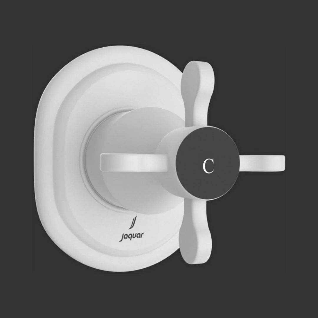 Jaquar Basin Area Stop Valve Queens Prime QQP-WHM-7083KPM - White Matt