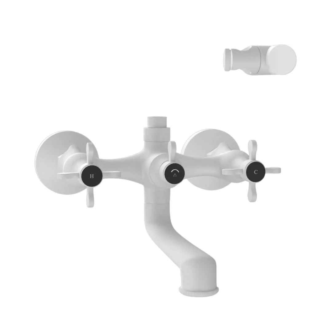 Jaquar 2 Way Wall Mixer Queens Prime QQP-WHM-7267PM Normal Flow - White Matt Finish