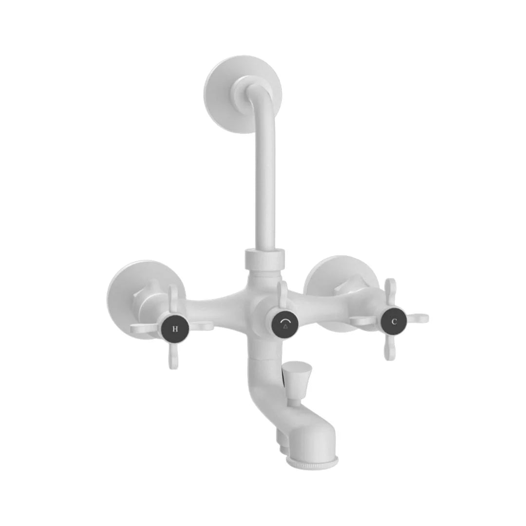 Jaquar 3 Way Wall Mixer Queens Prime QQP-WHM-7281PM Normal Flow - White Matt Finish