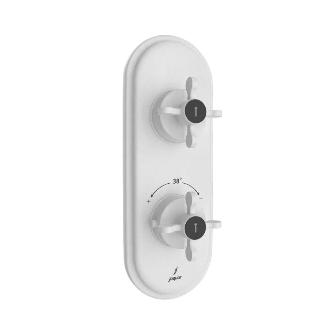 Jaquar 1 Way Thermostatic Diverter Queens Prime QQP-WHM-7661PM Normal Flow - White Matt Finish