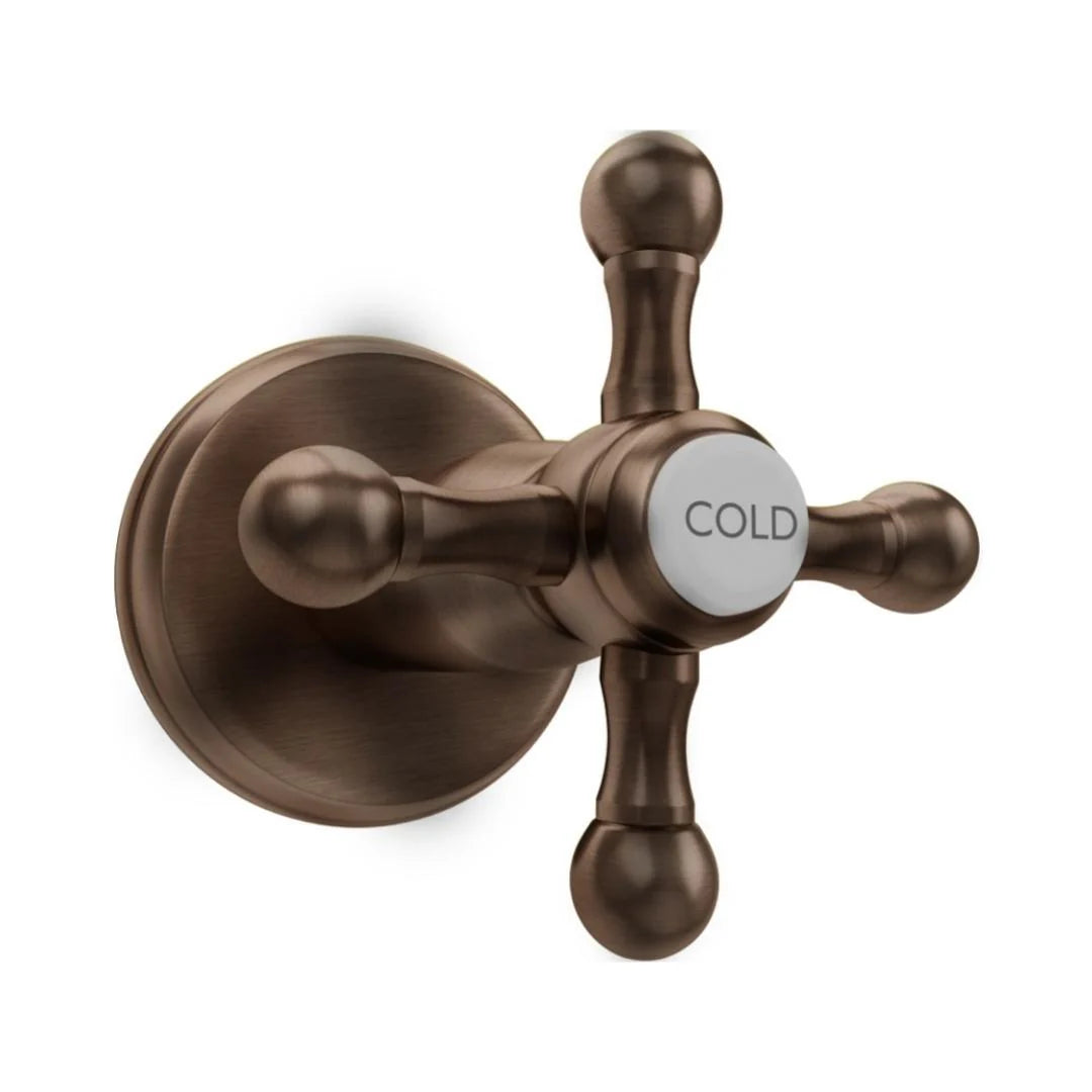 Jaquar Basin Area Stop Valve Queens QQT-ACR-7083 - Antique Copper