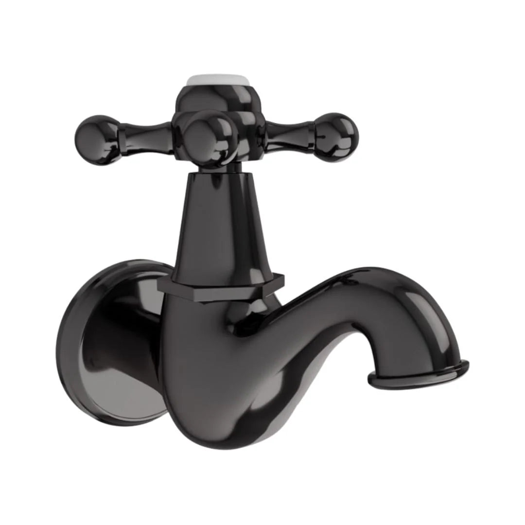 Jaquar WC Area Bib Tap Queens QQT-BCH-7037 - Black Chrome