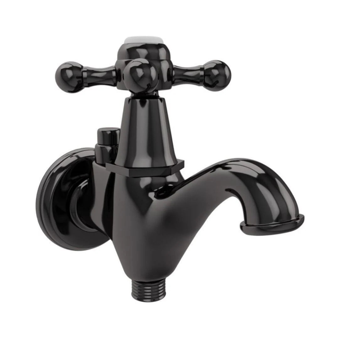 Jaquar WC Area 2 Way Bib Tap Queens QQT-BCH-7041 - Black Chrome