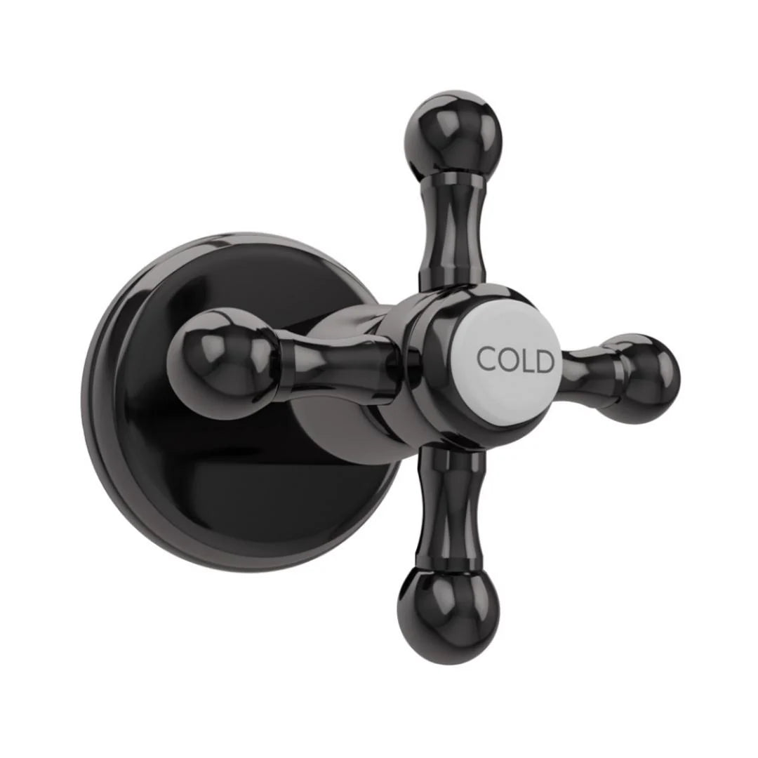 Jaquar Basin Area Stop Valve Queens QQT-BCH-7083 - Black Chrome