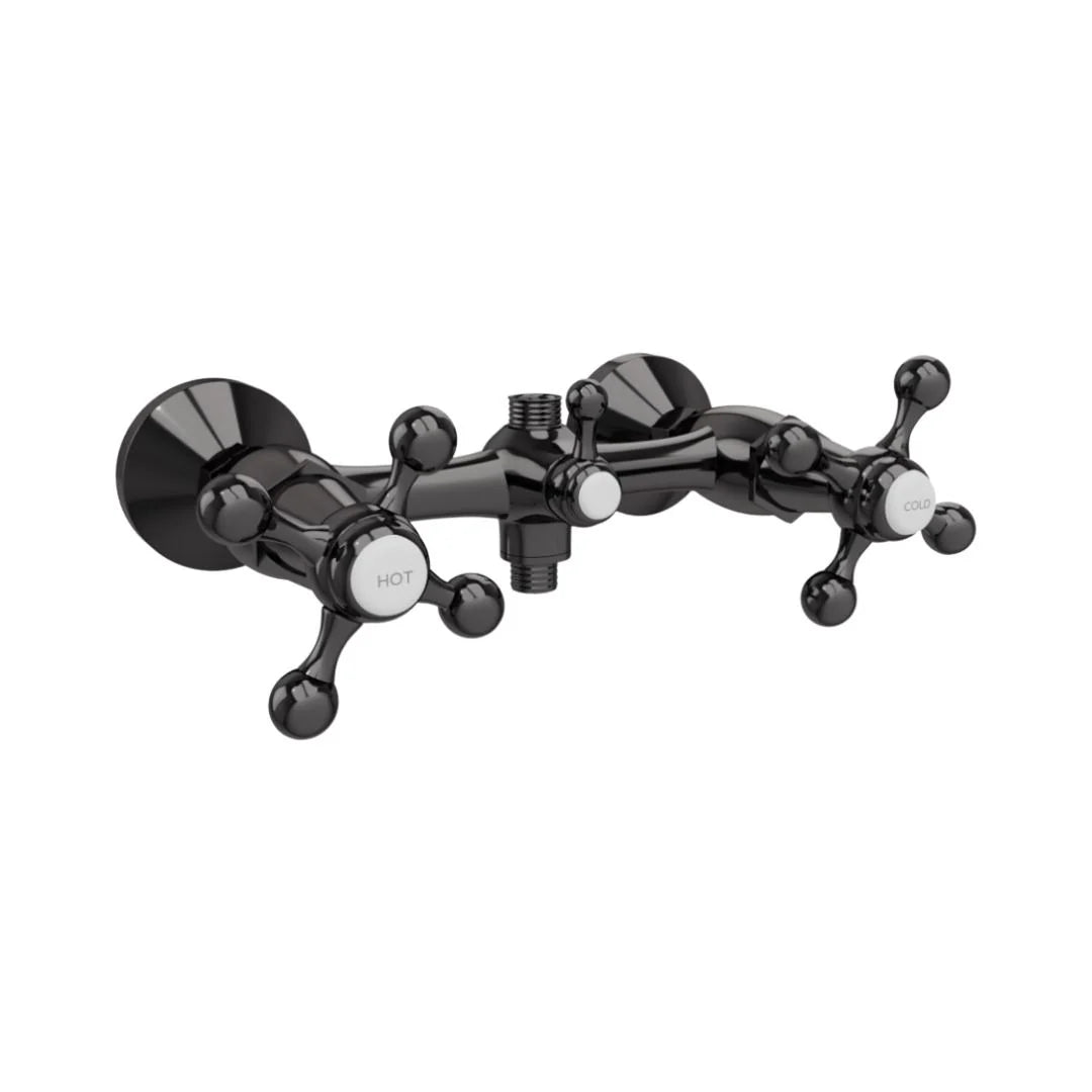 Jaquar 2 Way Wall Mixer Queen's QQT-BCH-7215 Normal Flow - Black Chrome Finish