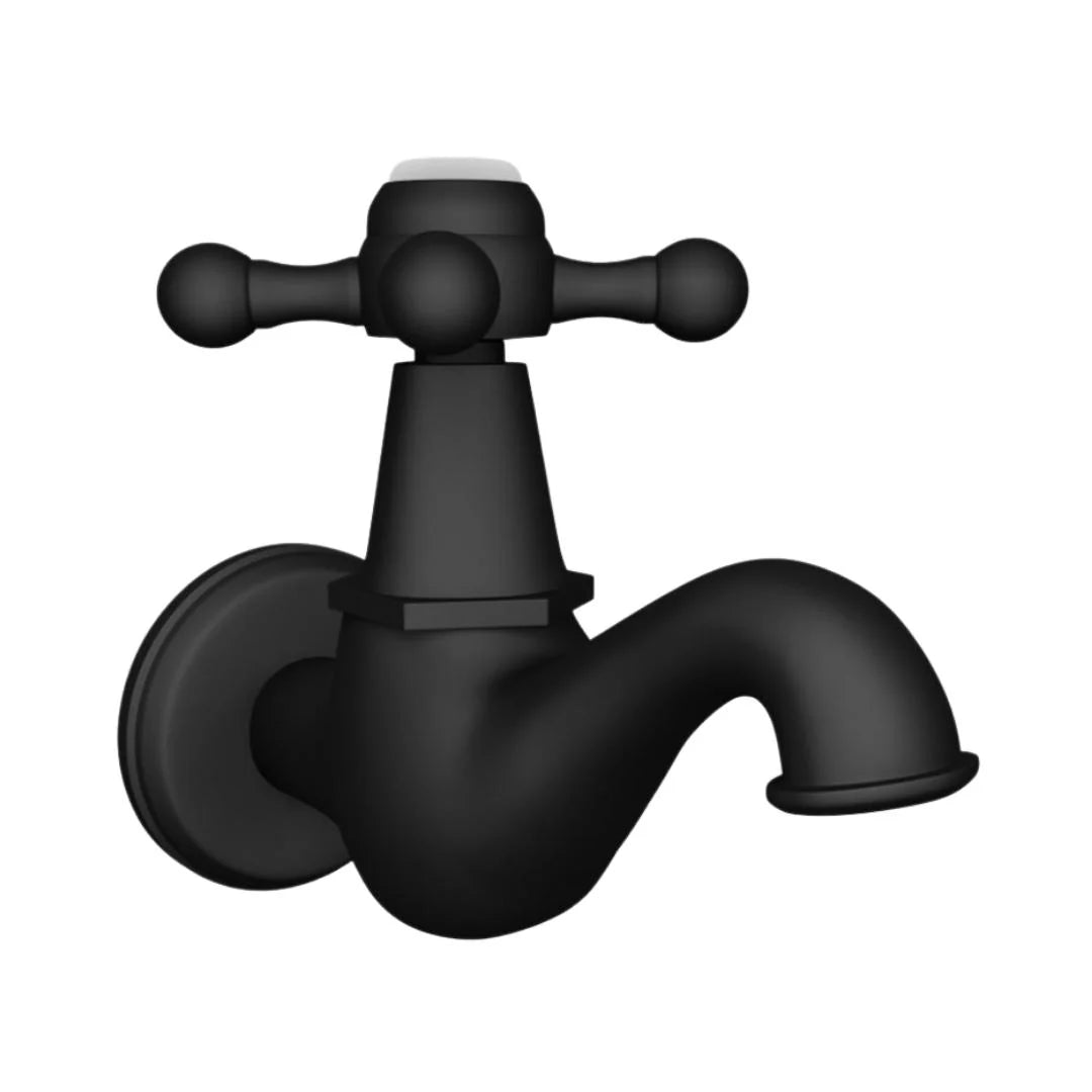 Jaquar WC Area Bib Tap Queens QQT-BLM-7037 - Black Matt