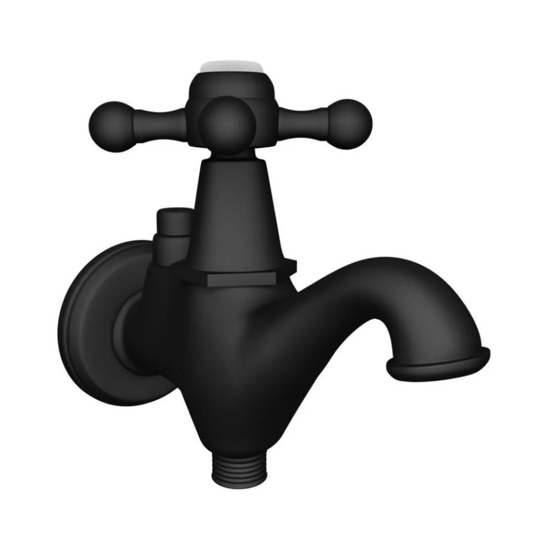 Jaquar WC Area 2 Way Bib Tap Queens QQT-BLM-7041 - Black Matt