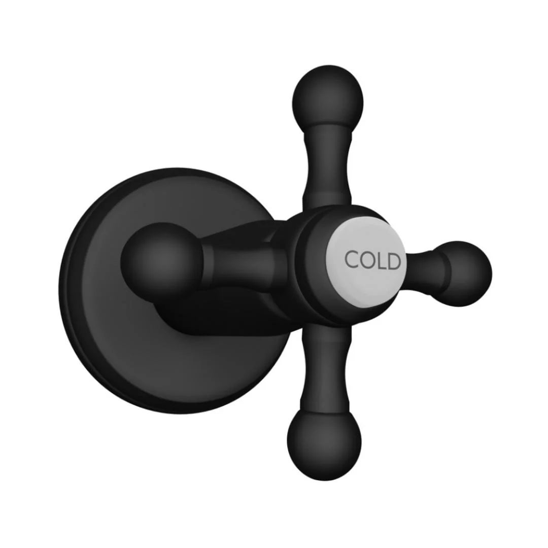 Jaquar Basin Area Stop Valve Queens QQT-BLM-7083 - Black Matt