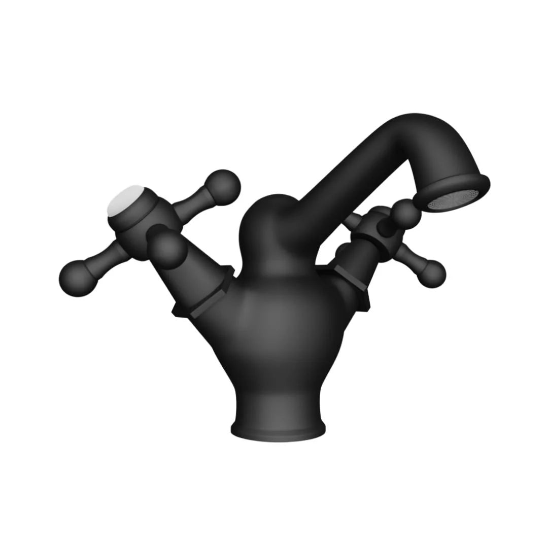 Jaquar Table Mounted Regular Basin Mixer Queens QQT-BLM-7167B - Black Matt