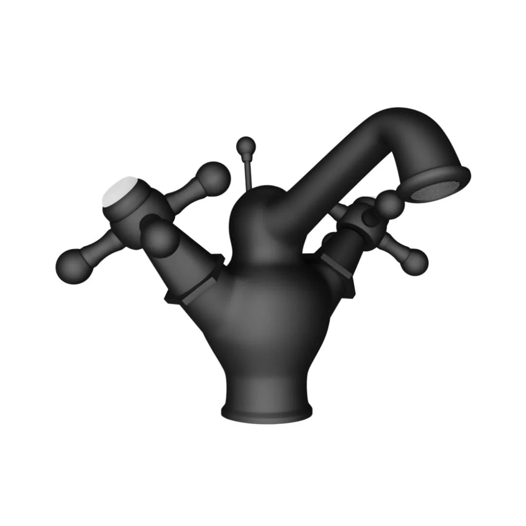 Jaquar Table Mounted Regular Basin Mixer Queens QQT-BLM-7169B - Black Matt