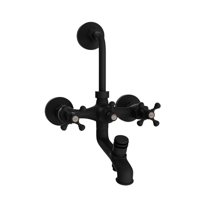 Jaquar 3 Way Wall Mixer Queen's QQT-BLM-7281 Normal Flow - Black Matt Finish