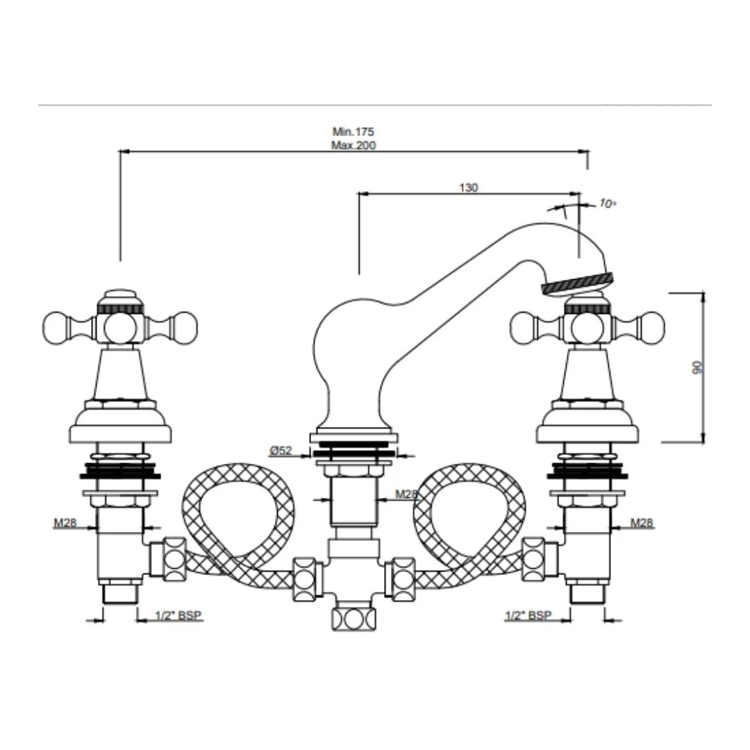 Jaquar Table Mounted Regular Basin Mixer Queens QQT-GDS-7189 - Gold Dust