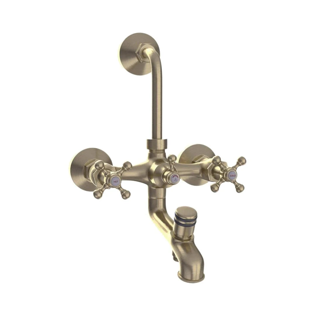 Jaquar 3 Way Wall Mixer Queen's QQT-GDS-7281 Normal Flow - Gold Dust Finish