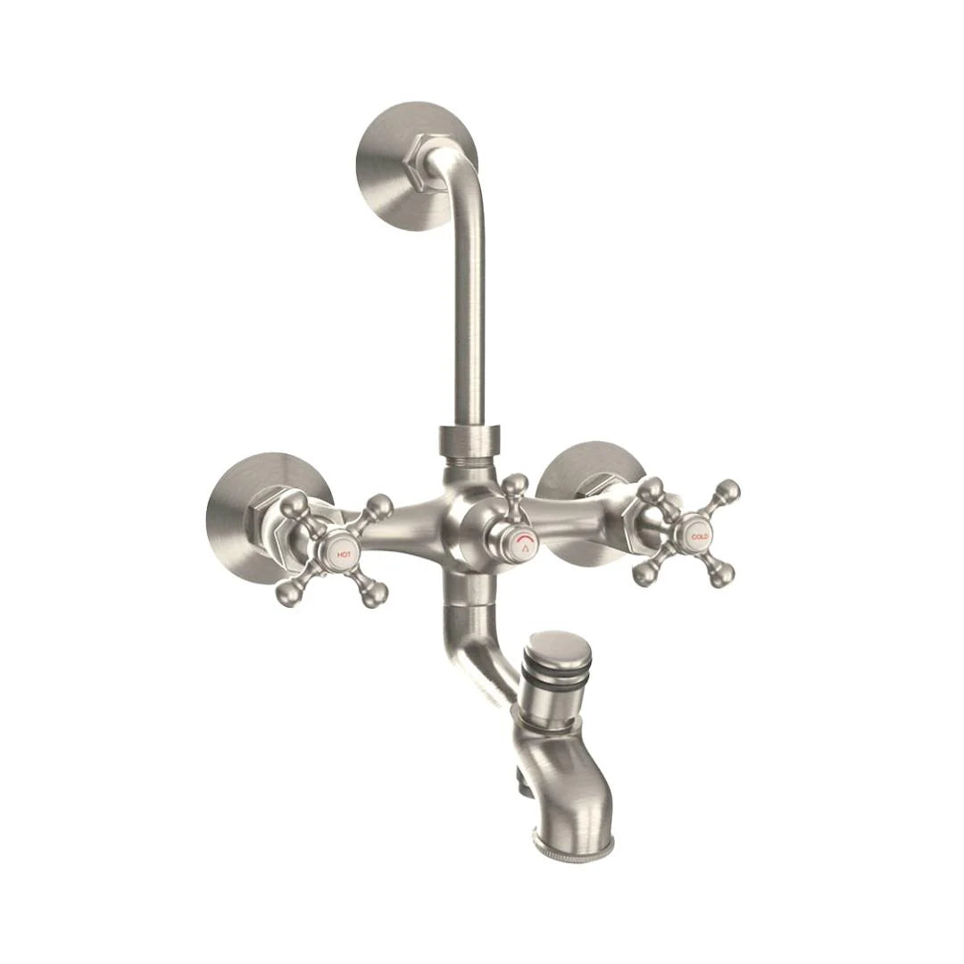 Jaquar 3 Way Wall Mixer Queen's QQT-SSF-7281 Normal Flow - Stainless Steel Finish