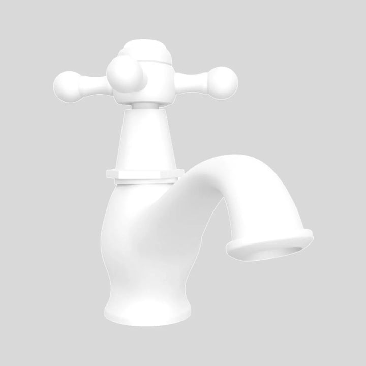 Jaquar Table Mounted Regular Basin Tap Queens QQT-WHM-7011 - White Matt