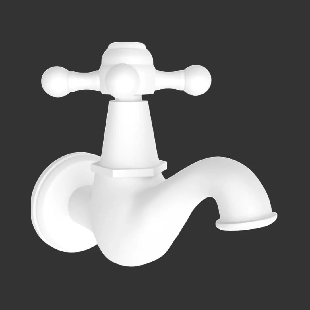 Jaquar WC Area Bib Tap Queens QQT-WHM-7037 - White Matt