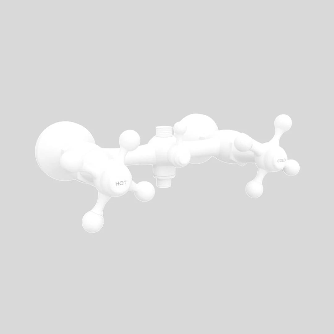 Jaquar 2 Way Wall Mixer Queen's QQT-WHM-7215 Normal Flow - White Matt Finish