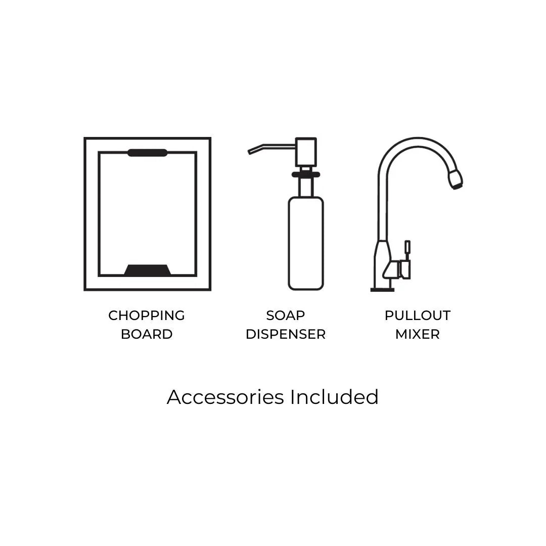 Hindware Stainless Steel Sink Designer Series RODRIGO ( 39 x 20 inches ) - Satin