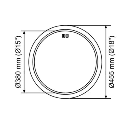 Nirali Stainless Steel Sink D'Signo Range ROUND SINK LID ( 17.5 x 17.5 inches ) - Glossy