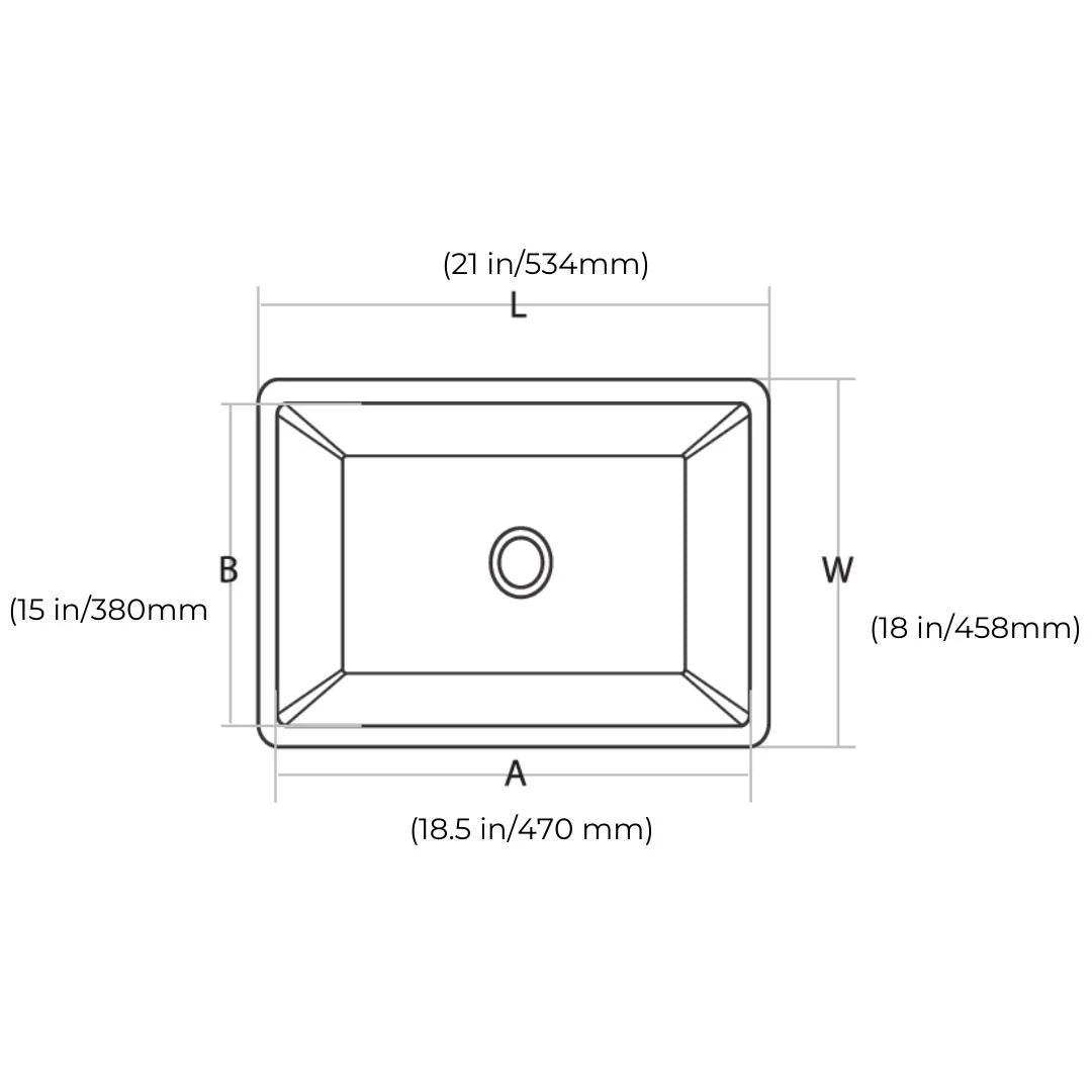 Hindware Quartz Sink Sapphire SAPPHIRE 21 X 18 X 8 ( 21 x 18 inches ) - Eros