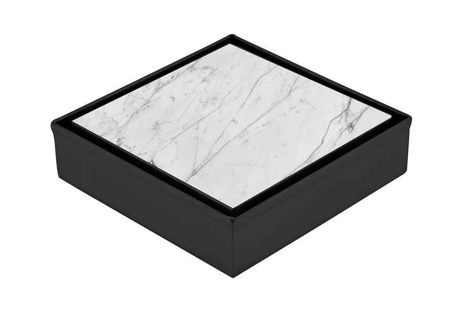 Picaso 6"x 6"Tile Insert Floor Drain- Matt Black