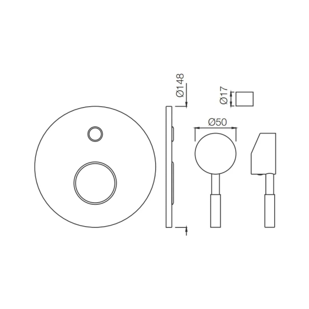 Jaquar 2 Way Diverter Solo SOL-CHR-6065MK Normal Flow - Chrome Finish