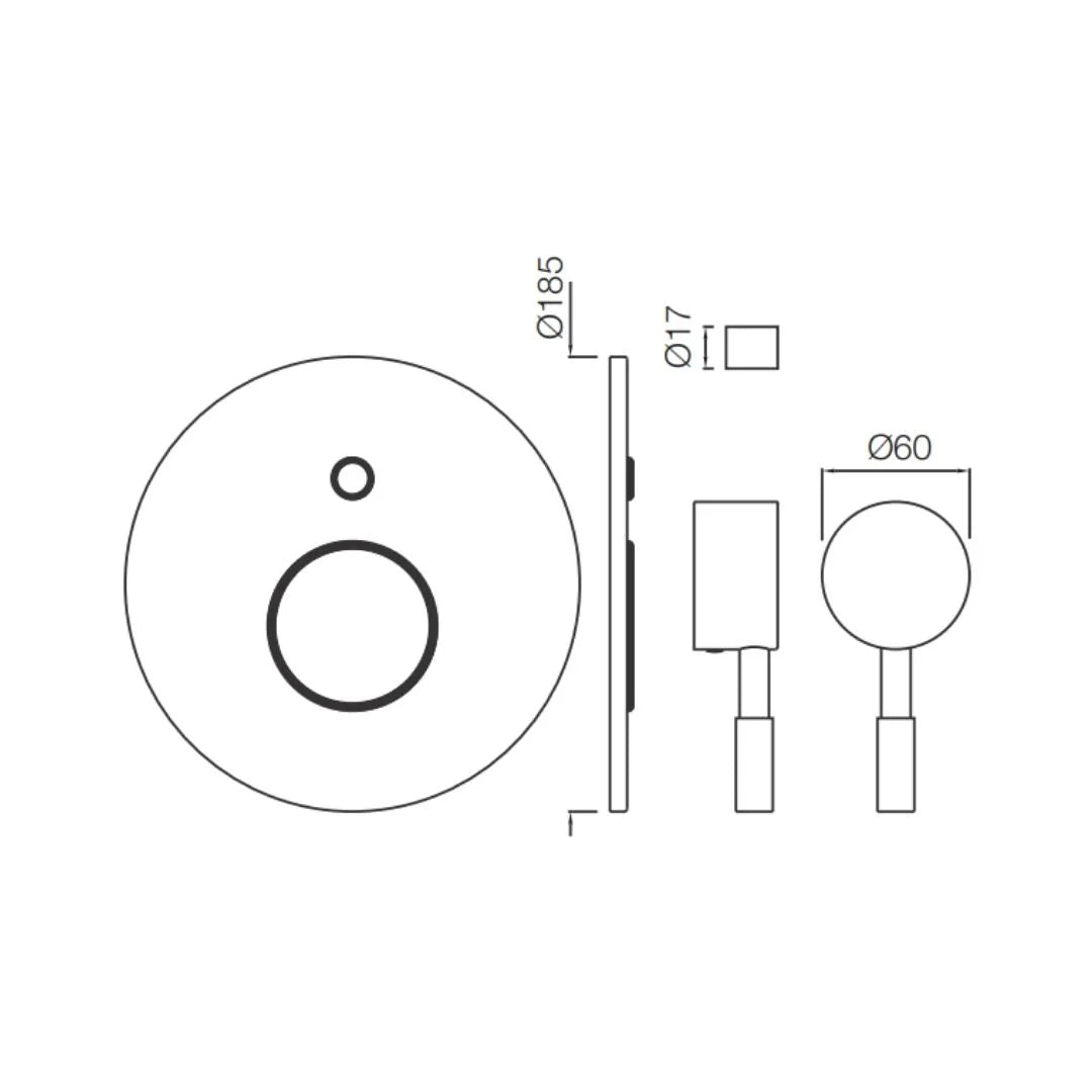 Jaquar 2 Way Diverter Solo SOL-CHR-6079NK High Flow - Chrome Finish