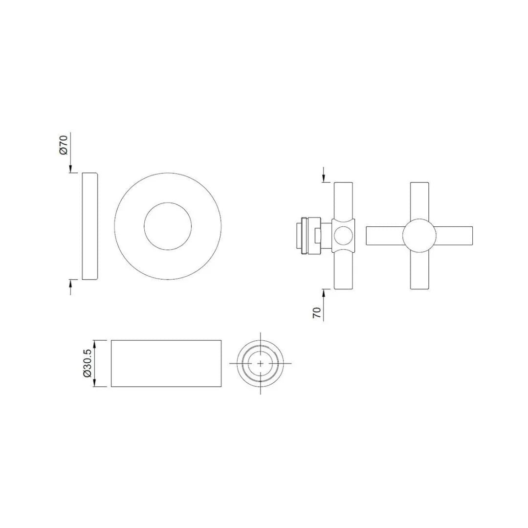 Jaquar Basin Area Stop Valve Solo SOL-CHR-6083K - Chrome
