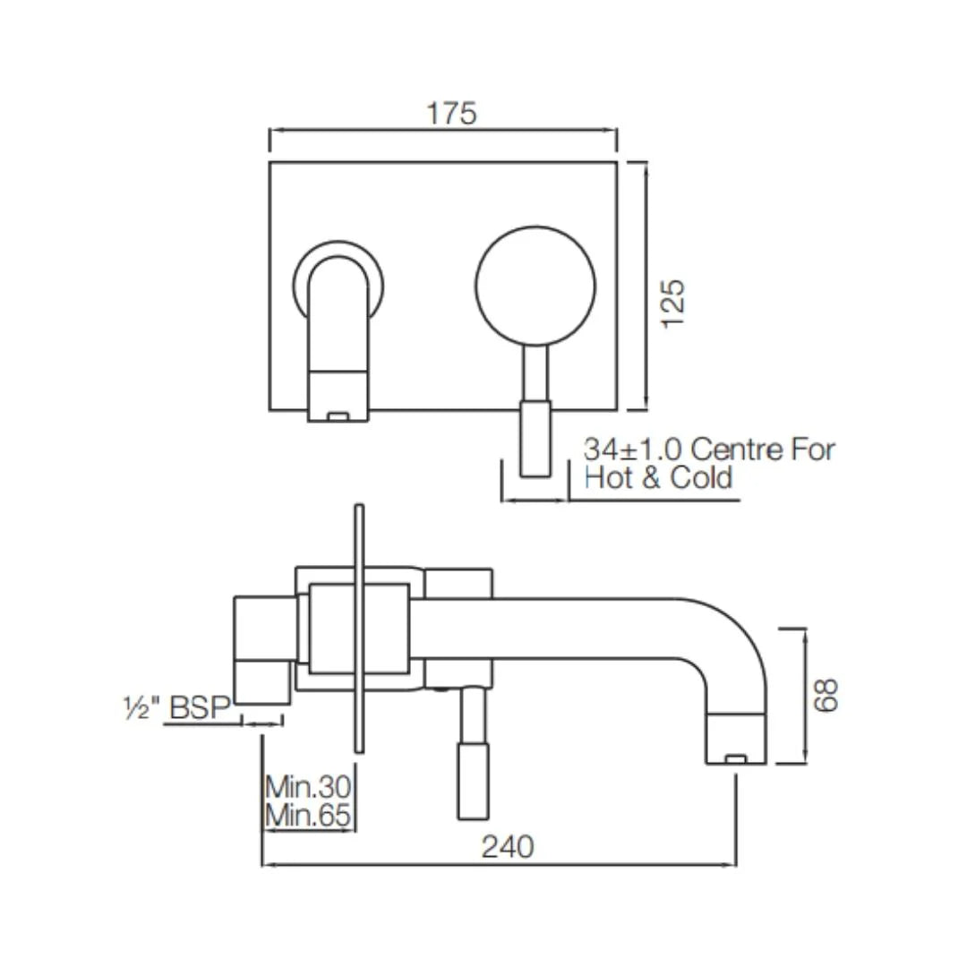 Jaquar 1 Way Diverter Solo SOL-CHR-6135 Normal Flow - Chrome Finish