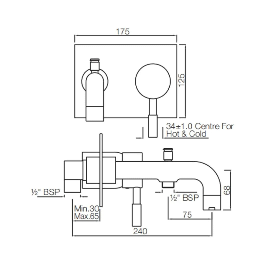 Jaquar 2 Way Diverter Solo SOL-CHR-6137 Normal Flow - Chrome Finish