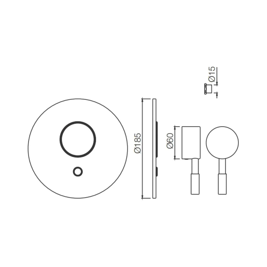 Jaquar 2 Way Diverter Solo SOL-CHR-6193K Normal Flow - Chrome Finish