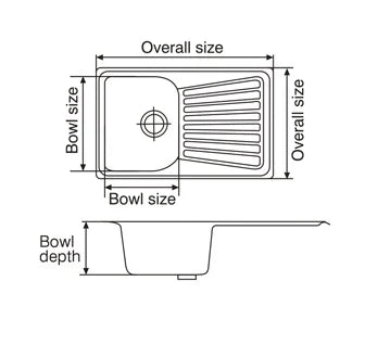 Nirali Quartz Sink Quartz Premium Range SPAZIO LV 1 ( 34 x 19.5 inches ) - Beige Granite