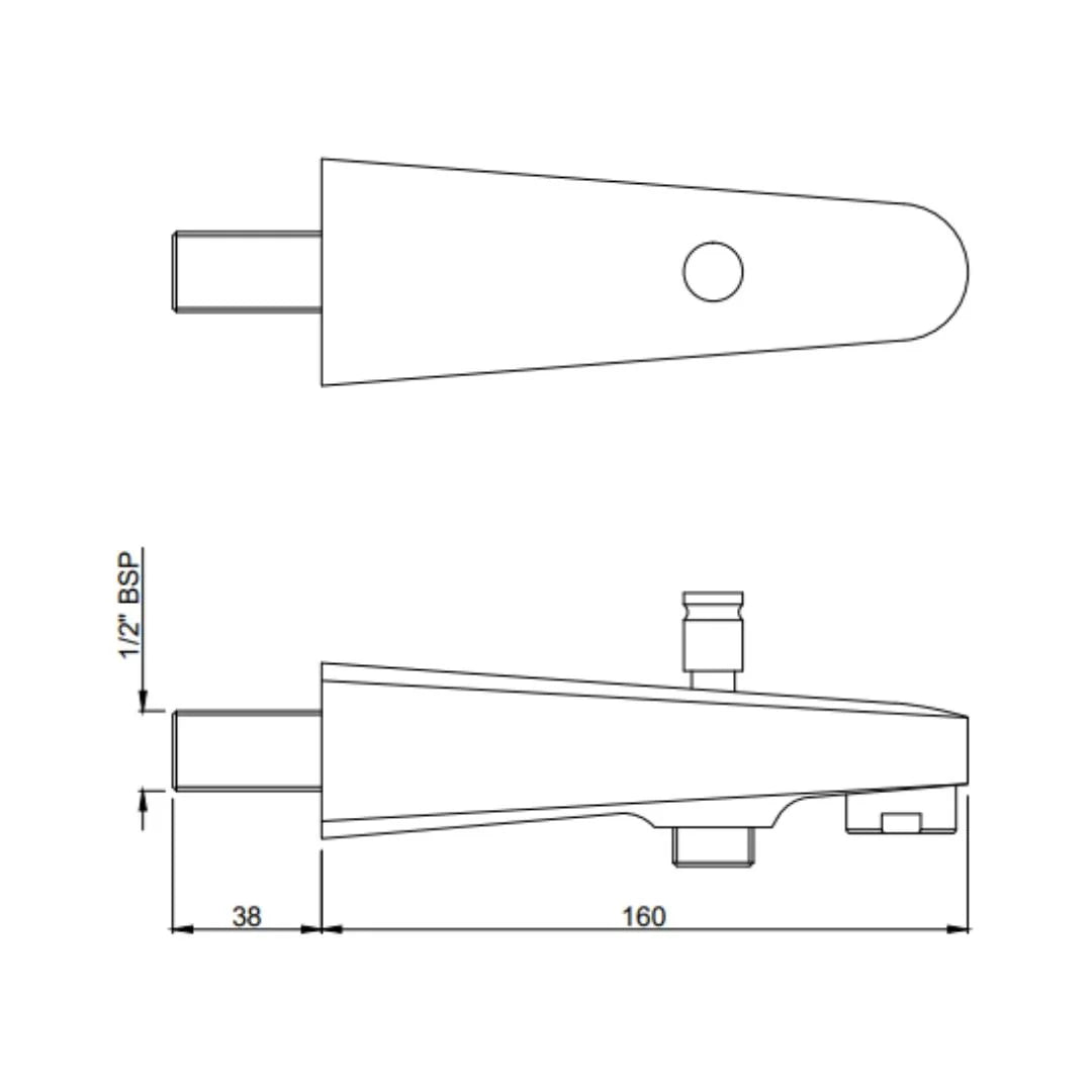 Jaquar Wall Mounted Spout Continental SPJ-CHR-463 - Chrome