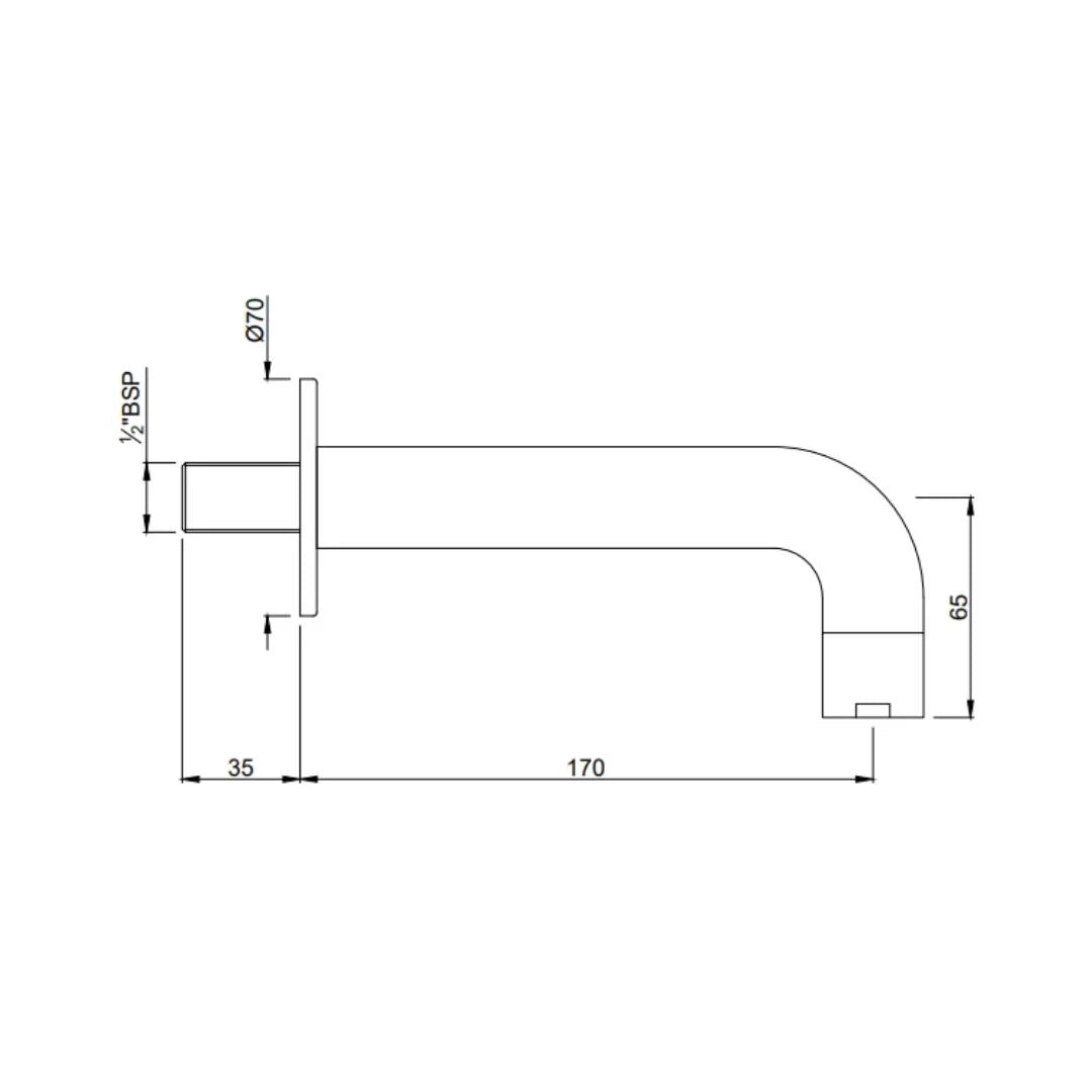 Jaquar Wall Mounted Spout Florentine SPJ-CHR-5429 Chrome