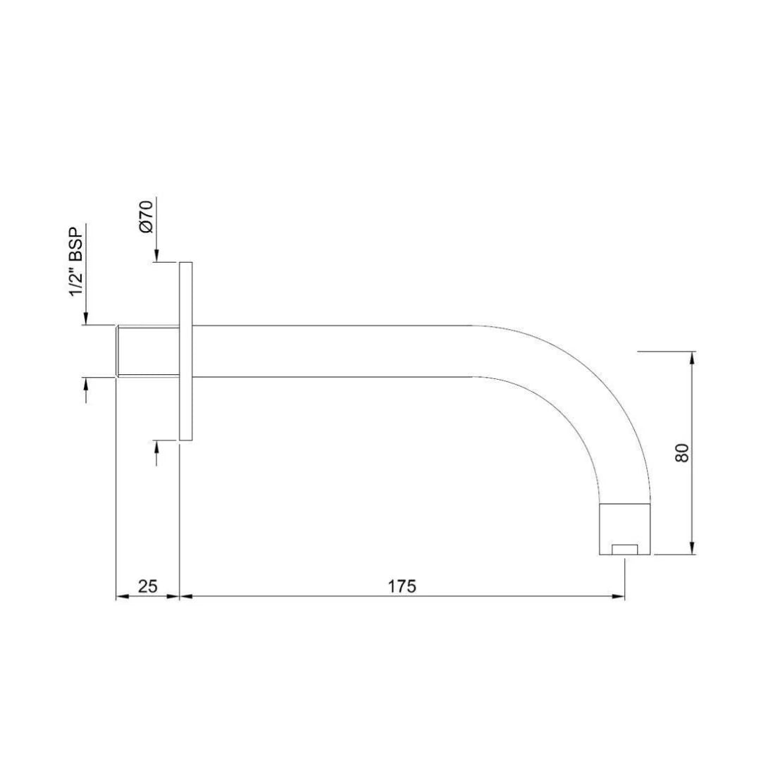 Jaquar Wall Mounted Spout Florentine SPJ-CHR-5443 - Chrome