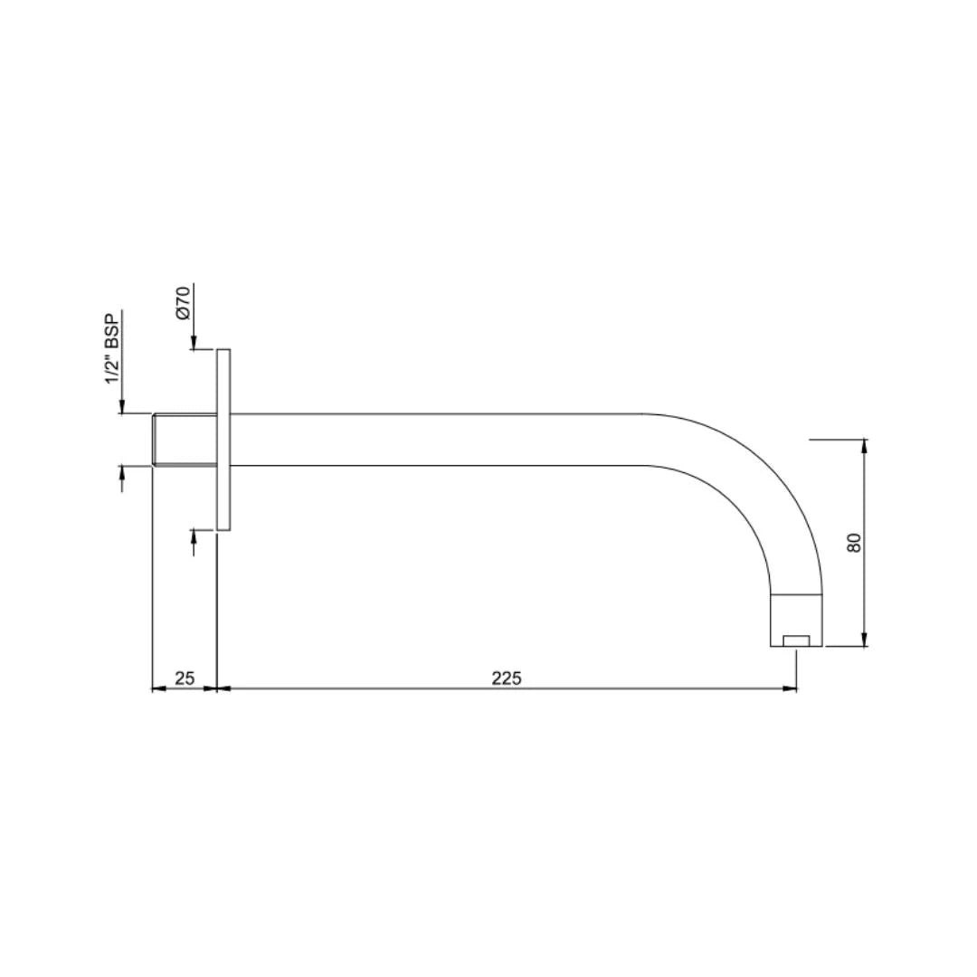 Jaquar Wall Mounted Spout Florentine SPJ-CHR-5447 - Chrome