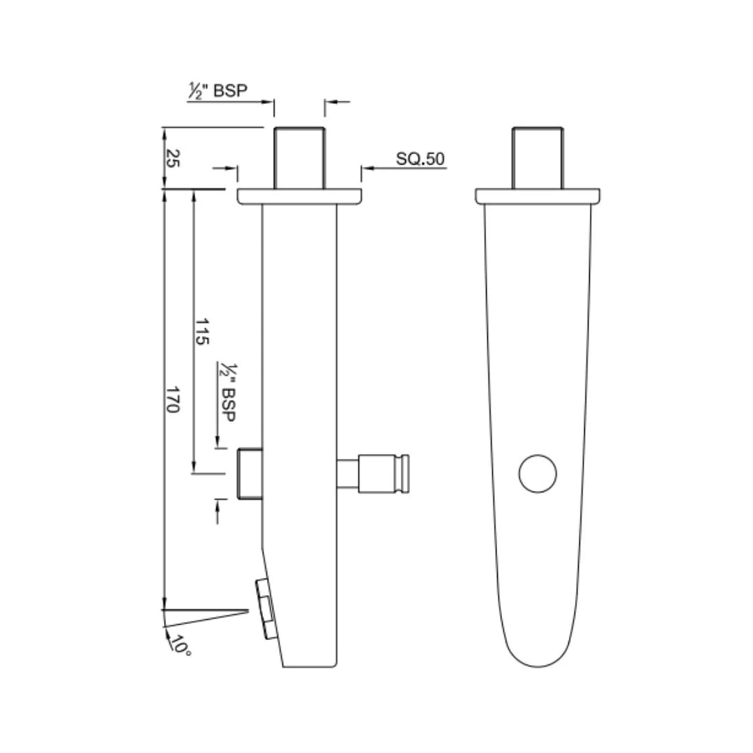 Jaquar Wall Mounted Spout Vignette Prime SPJ-CHR-81463 - Chrome