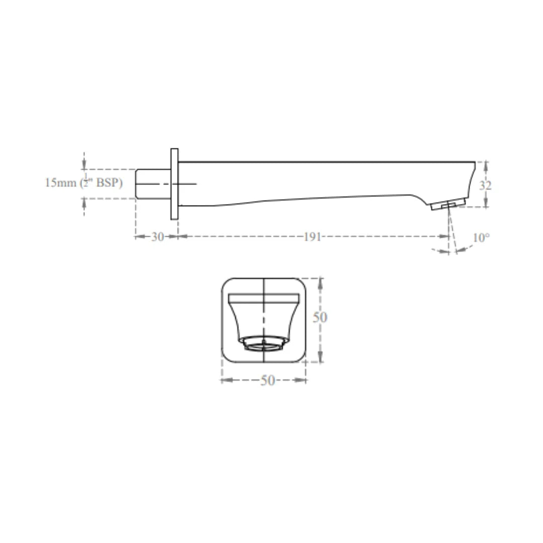 Cera Wall Mounted Spout Ruby F1005661FG - French Gold