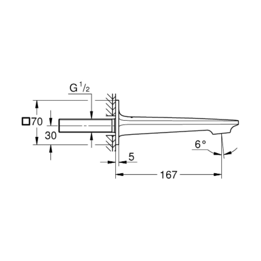 Grohe Wall Mounted Spout Allure 13264001 - Chrome