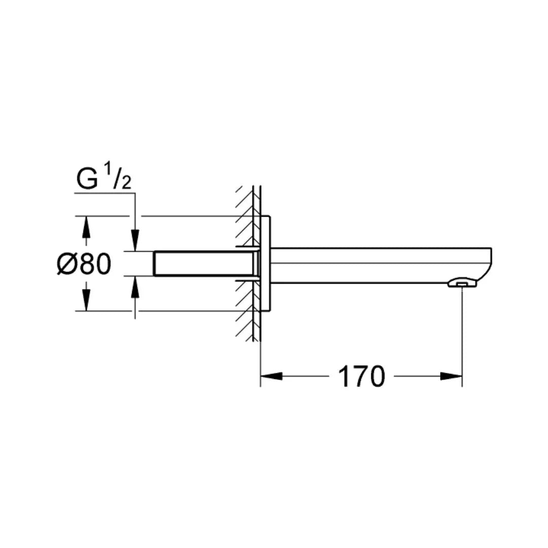 Grohe Wall Mounted Spout Eurosmart Cosmopolitan 13261000 - Chrome