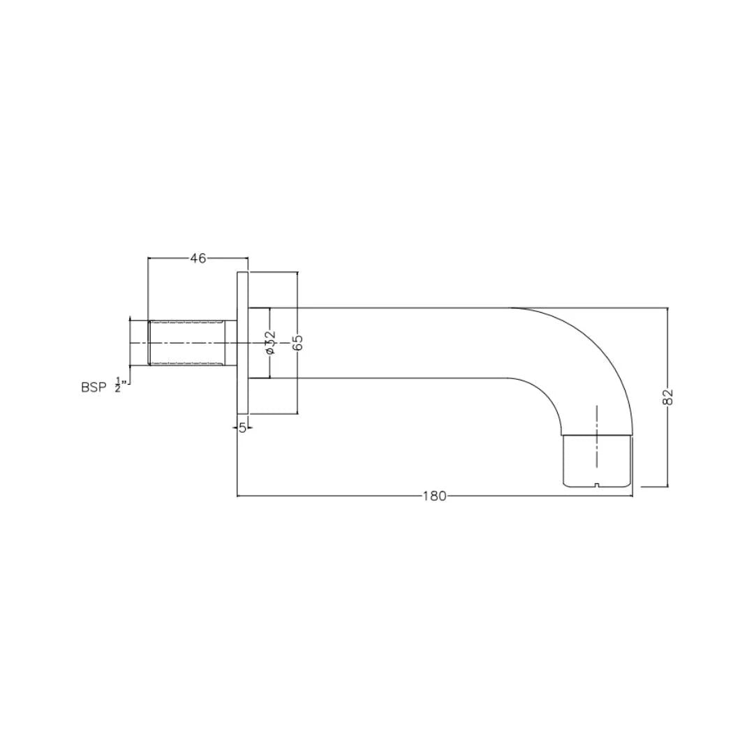 Hindware Wall Mounted Spout Flora F280007 - Chrome